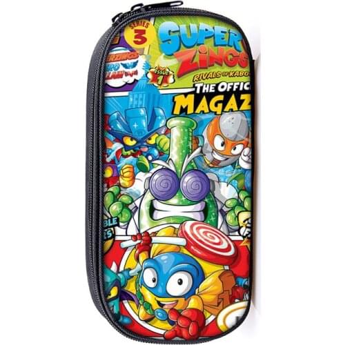 Super Zings Boy Girl Cartoon Pencil Case Bag School Pouches Children Student Pen Bag Kids Purse Wallet