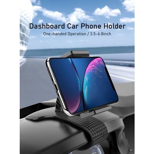 Phone Holder HUD Car Dashboard Phone Stand 360° Rotation Adjustable GPS Car Clips Holder For Iphone Mobile Phone Car Stand