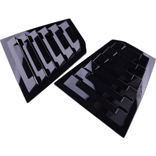 DWCX Pair Gloss Black Rear Side Window Quarter Scoop Louver Shutter Cover Trim Fit For Chevrolet Cruze 2016 2017 2018 2019