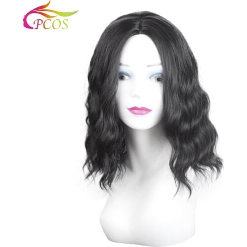 Short Curly Wig Black Synthetic Wigs for Black Women Hair Natutal Black Wig Without Bangs