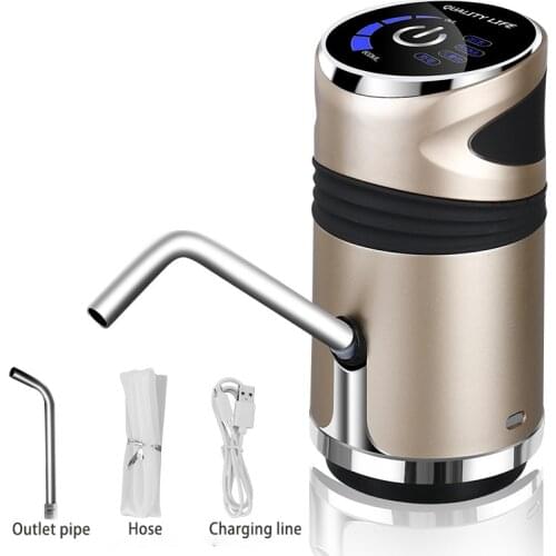 Mini Water Dispenser Small Desktop Home Electric Portable Pump Gallon Drinking Switch Silent Charging Touch
