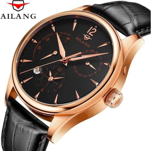 2021 Mens Watch Automatic Stainless Steel Black Mechanical Watch Sports Waterproof Luxury Luminous Mens Watch AILANG5808