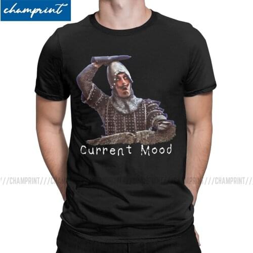 Novelty French Taunter Current Mood T-Shirt for Men T Shirt Monty Python and the Holy Grail Arthur Black Knight Party Tops