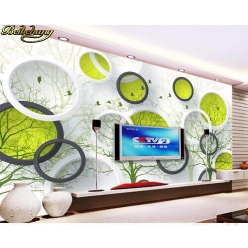 Beibehang papel de parede Custom wallpaper mural 3d stereo circle abstract tree background wall papers home decor 3d wallpaper