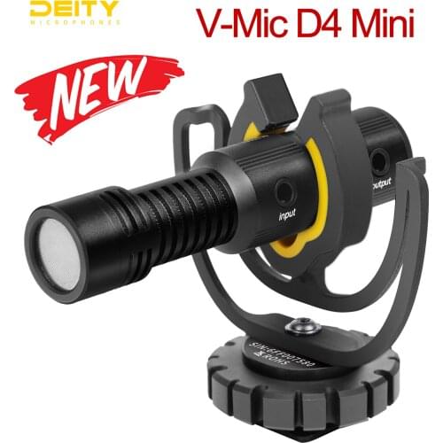 Original Deity V-Mic D4 Mini Microphone On-Camera Mic TRS 3.5MM for Vlog Video Studio For iPhone Android Smartphone DSLR Camera