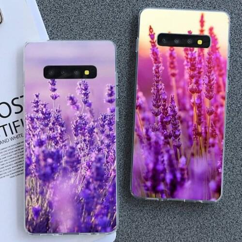 Simple lavender Purple flowers Phone Case for Samsung GALAXY S10Plus E(lite) S7 S7edge S8 S8Plus S9 S9Plus S10