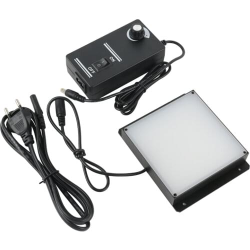 Adjustable Microscope Light Source 100x100mm Square LED Illuminator Backlight Lamp For Industrial Camera Soldering Inspection
