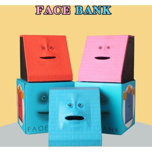 Piggy Bank Face Funny Face Automatically Swallows Money Piggy Bank Counting Coin Money Saving Box Jar Coins Storage Box