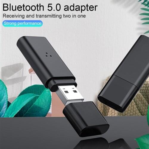 Universal USB Bluetooth 5.0 Transmitter 2 in 1 TV Computer Wireless Audio Adapter Mini Receiver HiFi Adapter with 3.5MM AUX