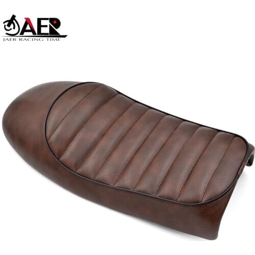 JAER Cafe Racer Retro Vintage Hump Seat Saddle Scramble Flat pan for CB100 CB125 CB175 CB200 CB350 CB360 CB400 XJ650 XS650