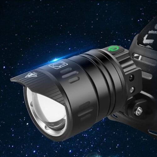 XHP100 Sensor Led Headlamp Headlight Flashlight 3 Pcs 18650 Battery Bulbs Zoomable Lithium Ion Litwod 10H Powerbank Head Lamp