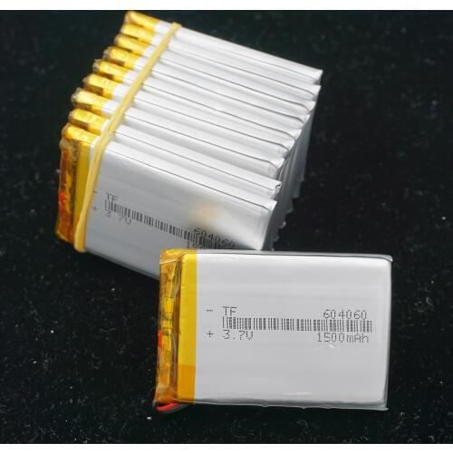 XINJ 10pcs 3.7V 1500mAh Li lithium polymer battery li po Li ion cell 604060 For GPS Sat Nav DIY Toys Camera E-book Phone PS4 PSP