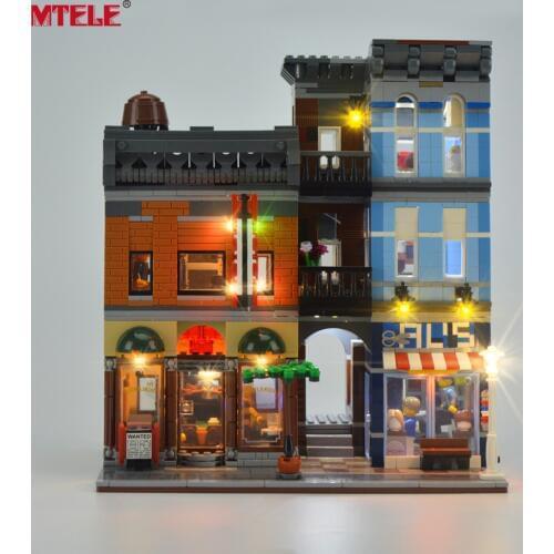MTELE Brand LED Light Up Kit For Creator City Street Detectives Office Compatible With 10246