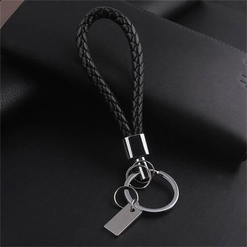 1PCS Men Leather Key Chain Ring Keyfob Car Keyring Keychain Gift
