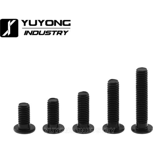 1000pcs/lot M5*6/8/10/12mm black low profile screws for v-slot/T-slot accessories