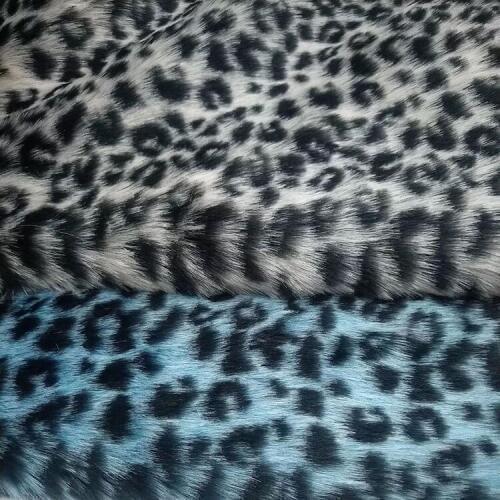 160*100cm faux fur imitation leopard large fur jacquard spots plush faux fur fabric for coat vest fausse fourrure tissu