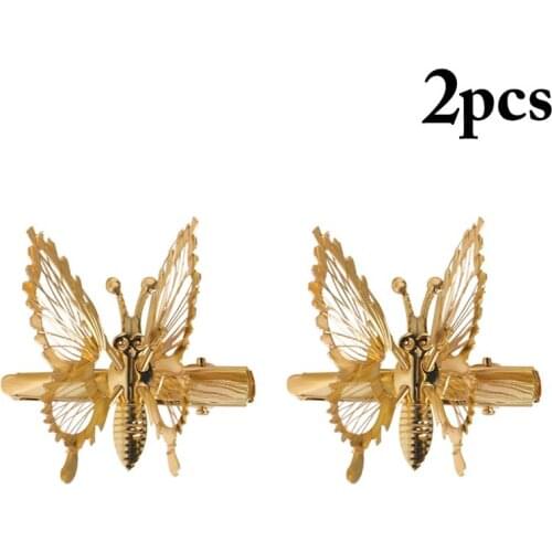 2pcs Butterfly Hair Pin Fashion Hair Clips Butterfly Hairpin Clip Hair Accessories Styling Tools Barrettes for Women Girls