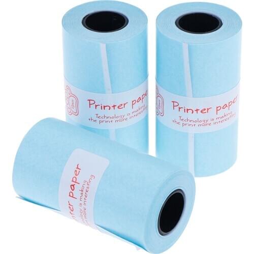 3 Rolls Thermal Printing Roll Paper Stickers 57mm x 30mm For Pocket Paperang Photo Printer