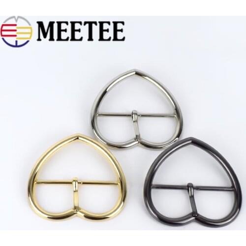4/10/20pcs 52x45mm Heart Bag Buckles Handbag Strap Pin Buckle Belt Metal Adjuster Clasp Hooks DIY Leather Craft Accessories