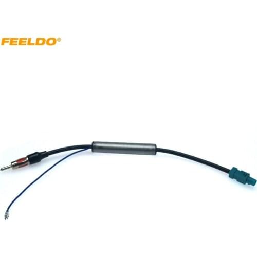 FEELDO Auto Aftermarket Radio Installation Male Antenna With Amplifier Adapter for Audi/VW/BMW/Ford/Citroen/Chrysler #HQ4791