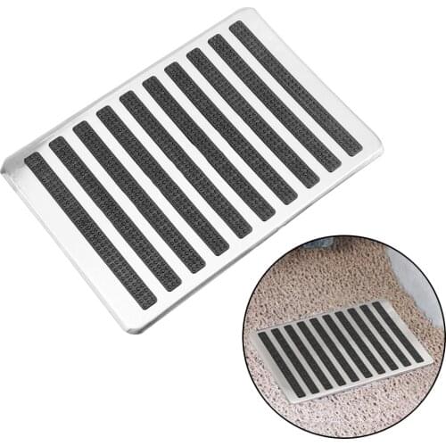 Stainless Steel Auto Interior Floor Mat Patch Foot Heel Pedal Universal Driver Car Side Floor Carpet Mats Plate Carpet
