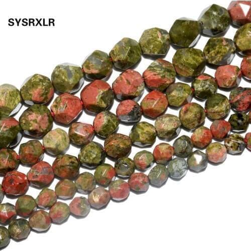 Wholesale Faceted Unakite Stone Natural Stone Beads Round Spacer Beads For Jewelry Making Diy Bracelet Necklace 6/8/10 MM