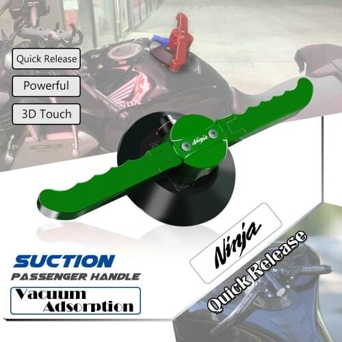 Quick Release Vacuum Hand Pump Suction Cup Passenger Handgrips Tank Grab Bar Handle Armrest for KAWASAKI NINJA H2R H2 H2SX
