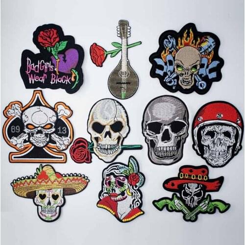 Skull Skeleton Cranium Sew clothes Mending Clothes tab sign stamp to amend redo reform do over tailor on T-shirt dress apparel