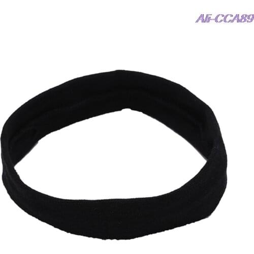Black Mens Head Band Hair Band Sweat Sweatband Womens Elastic Stretch Sports Yoga Gym Stretch Headbandband