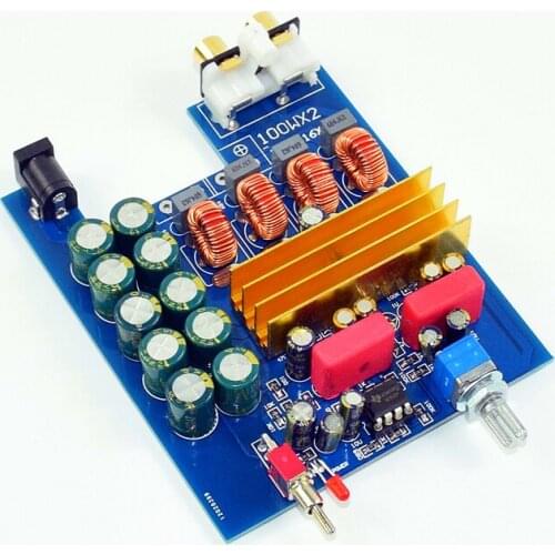 DC24V 5A 100W * 2 TPA3116 2.0-channel Class D audio power amplifier board 100x85x25mm