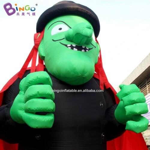 Decorative 5 meters high inflatable witch for halloween decorations / standing type witch balloon for display toys