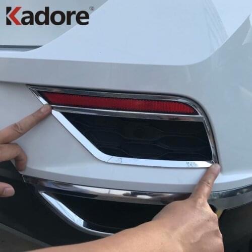 For Volkswagen T-ROC TROC 2019 2018 2017 Chrome Rear Reflector Fog Light Lamp Cover Sticker Decoration Trim Accessories