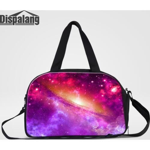 Dispalang Universe Galaxy Print Mens Travel Bags Carry on Luggage Bags Women Travel Duffel Bags Tote Large Weekend Bag Overnight
