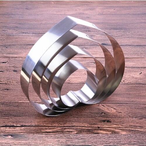 Stainless Steel Mousse Cake Ring Mold Anniversary Birthday Wedding Cake Baking Pans cake tools 304 Heart Shaped Mousse Cake Mold
