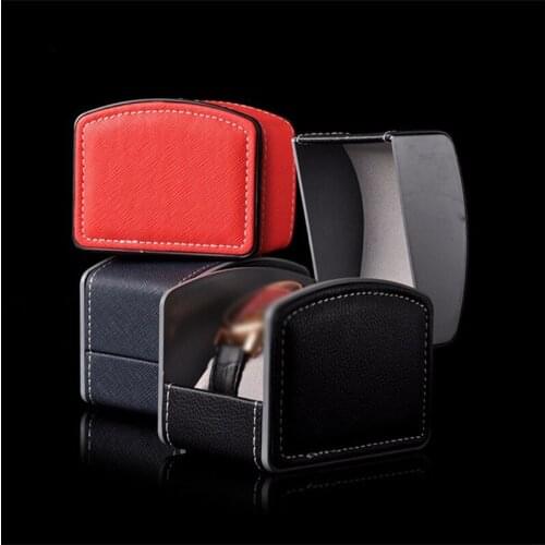 Gifts Storage Box PU Leather Single-Grid with Cushion Jewelry Watch Display
