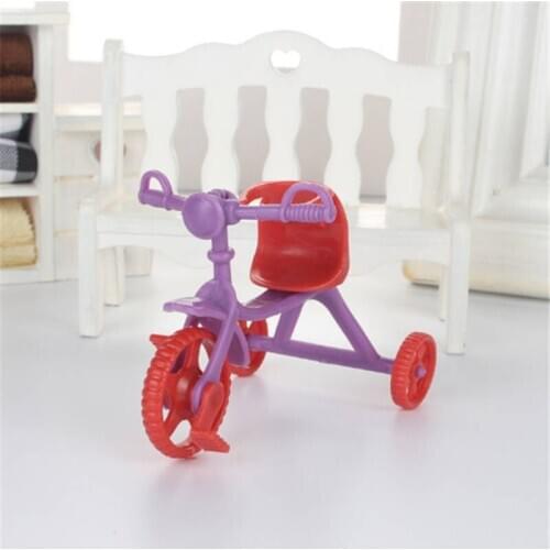 Doll toy cart small doll accessories doll tricycle plastic car model toy