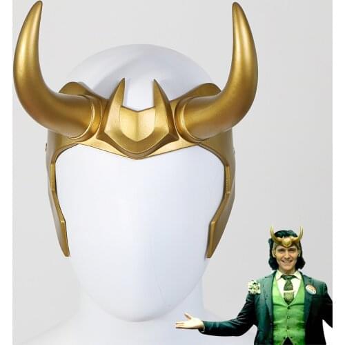 Lady LOKI Resin Mask, Sylvie Horn Helmet Anime Cartoon Halloween Cosplay Costume Props