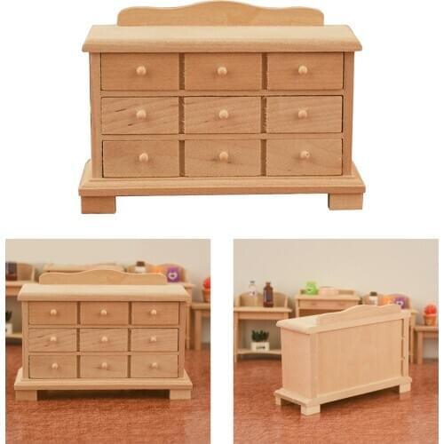 1:12 Scale Doll House TV Cabinet Simulation Baby Doll Furniture Scenery