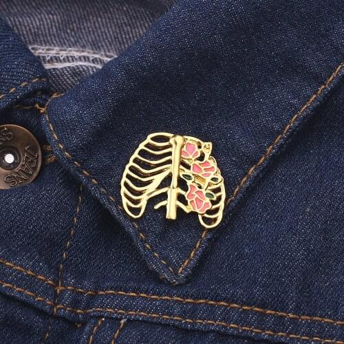 Medicine Rib Lapel Pin Badge Accessories Nurse Medical Gift Classic Jewelry Women Flower Enamel Pins Metal Brooches