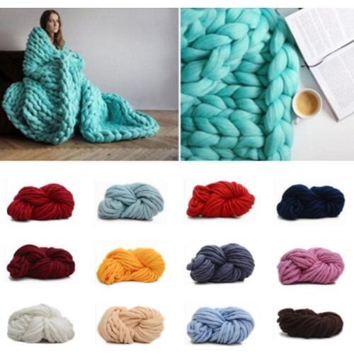 Mylb 1pcs/250 Super Thickness Viscose Chunky Yarn Roving Yarn for Spinning Hand Knitting Spin Yarn Winter Warm free shipping