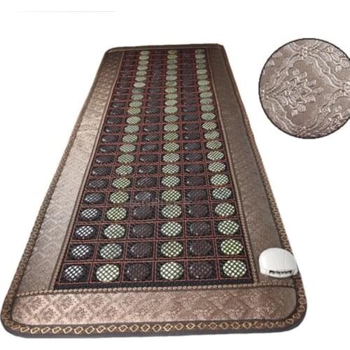 Natural jade 5 rows of germanium stone therapy three sofa cushion Electric heating cushion health care physical therapy carpet
