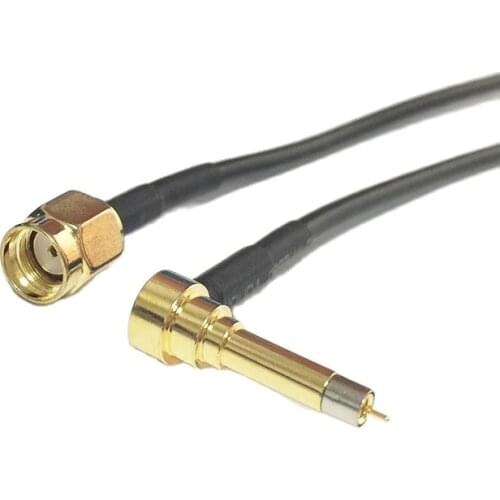New Wireless Modem Wire RP-SMA Male Plug To MS156 Right Angle Connector RG174 Cable 20CM 8" Pigtail Fast Ship