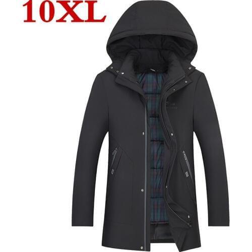 2020 NEW plus size 10XL 9XL 8XL Male Winter high quality Wram Parkas Jacket Men Casual Loose Mens Jacket Long Coats