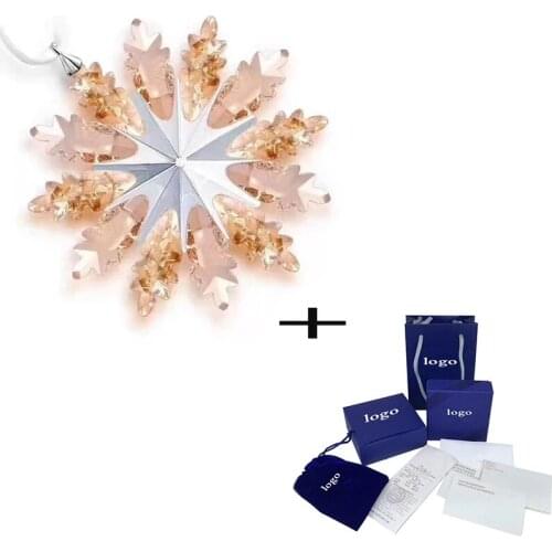 New Fashion Winter Star Crystal Icicle Building Snowflake Car Pendant Decoration Send Family Birthday Christmas Exquisite Gift