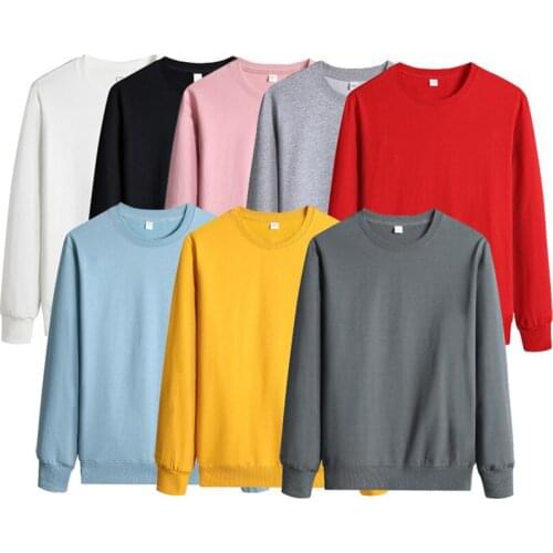 Autumn New Mens Stretch Hoodies Men Casual Minimalist Solid Color Sweatshirt O-Neck Plus Size Loose Pullover Male Brand Tops