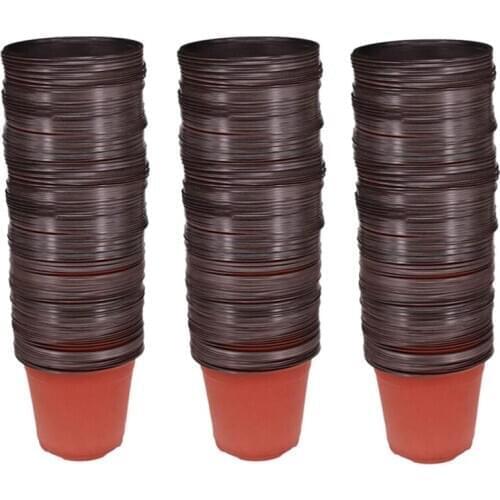WSFS Hot 150Pcs 4.72 Inch Plastic Flower Seedlings Nursery Supplies Planter Pot/Pots Containers Seed Starting Pots Planting Pots