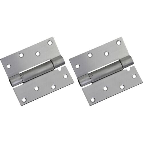 Self Closing Door Hinge, 2 Pack 4 Inch Heavy Duty Square Stainless Steel Mortise Spring Automatic Closer Hinge Hardware