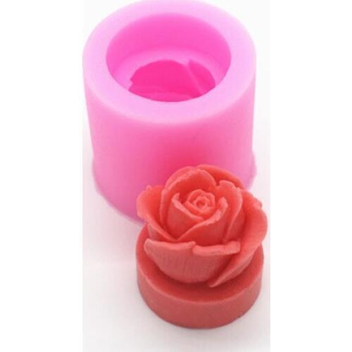 Silicone mold rose shape handmade soap candle mold Chocolate Fondant cake mould Baking mold DIY tools