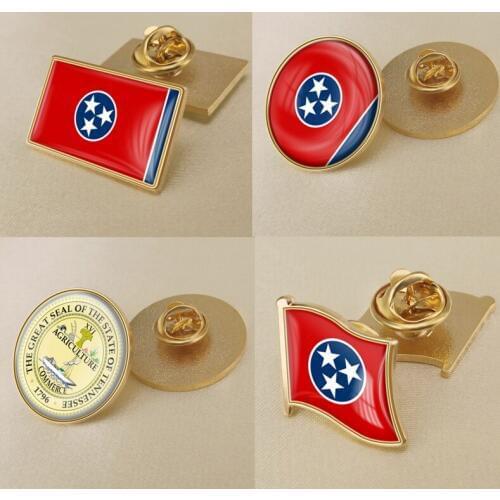 Seal of Tennessee State of United States of America Flag Lapel Pins/Broochs/Badges