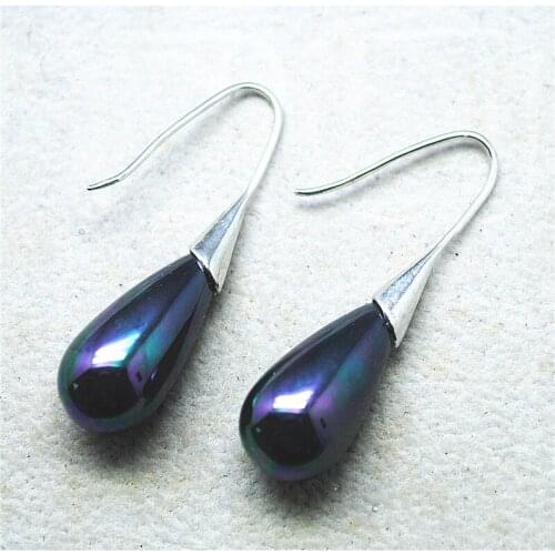 2PC New Womens Earring Material Shell Beads Mother Of Pearl Size 43X10MM For Party Or Weddings Wearings Free Shipping